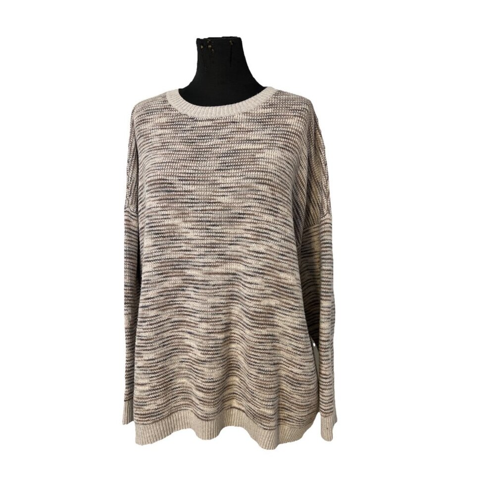 J.Jill Jacquard-Pattern Pullover Knit Sweater‎ Plus Sz 3X Grandmacore Boho